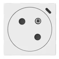 [077148L] LEGRAND - Mosaic Link contactdoos 2P+A -vlak- verlichtbaar - antimicrobieel - contactdoos op 45°-2 modules wit